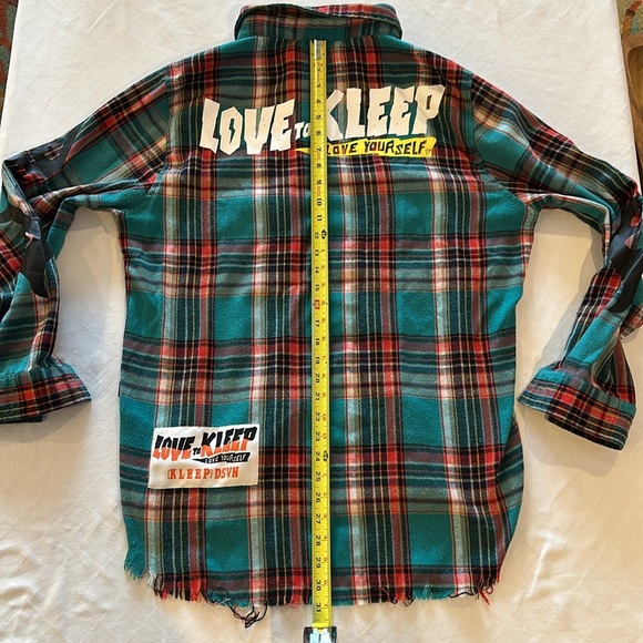 Kleep Premium Flannel Button Down Up Shirt love to Kleep‎ Men’s XL - Picture 9 of 9